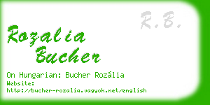 rozalia bucher business card